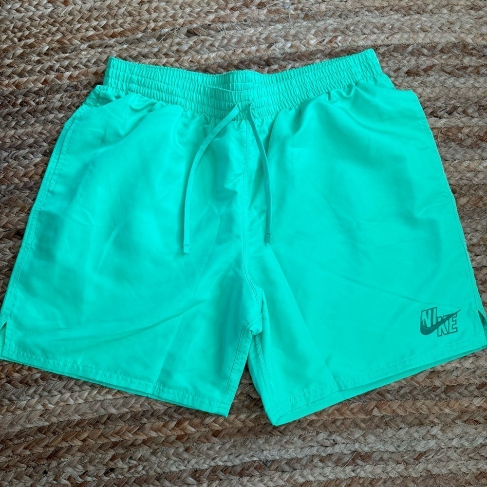 Men’s Nike XL Bright Green Lined Volley Swim Shorts